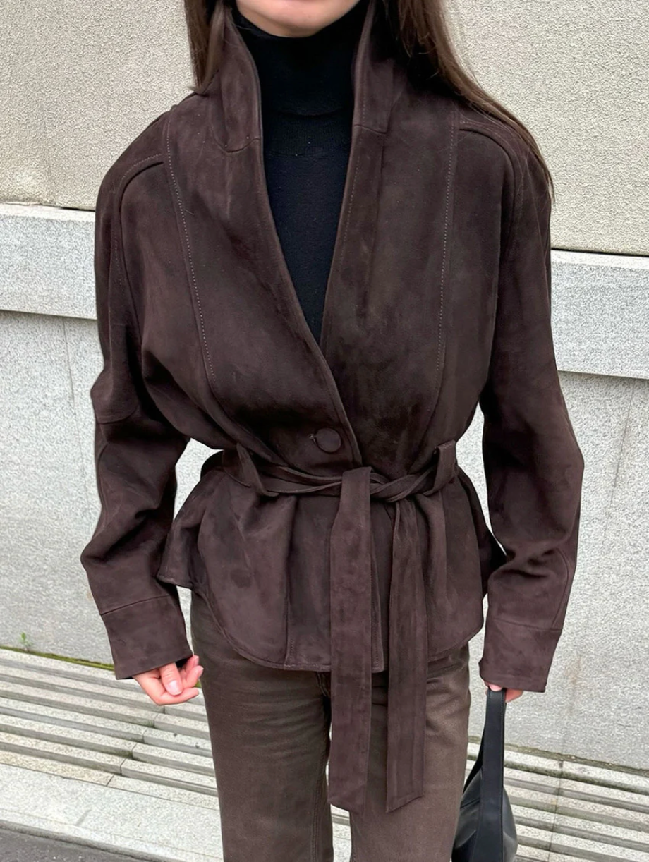 SOIRÉÉ LEATHER COAT